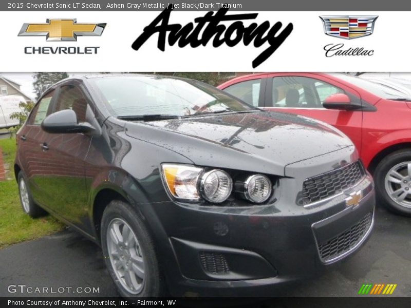 Ashen Gray Metallic / Jet Black/Dark Titanium 2015 Chevrolet Sonic LT Sedan