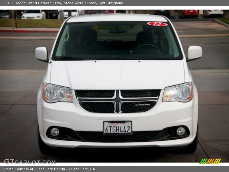 Stone White / Black/Light Graystone 2012 Dodge Grand Caravan Crew