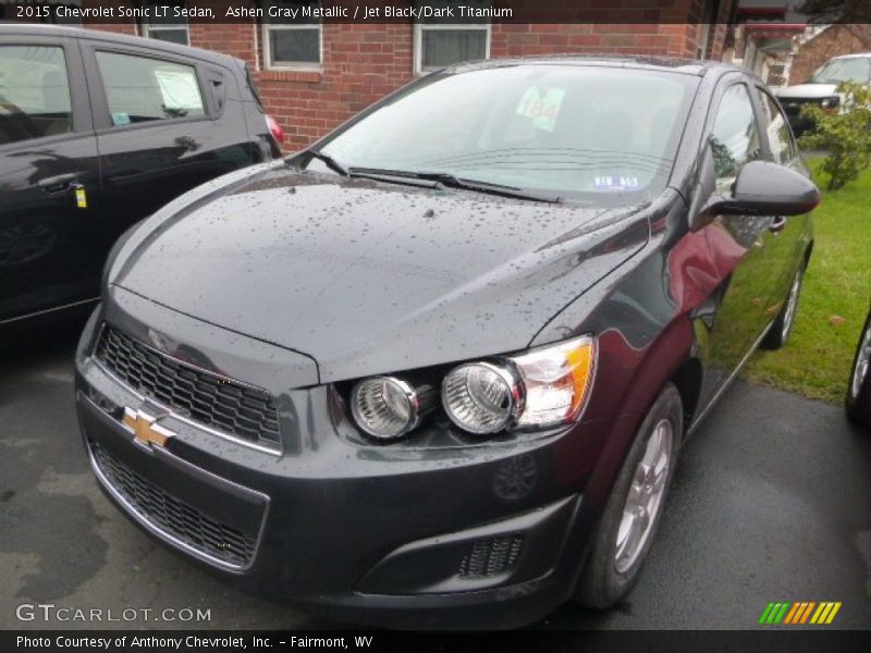Ashen Gray Metallic / Jet Black/Dark Titanium 2015 Chevrolet Sonic LT Sedan