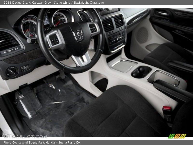 Stone White / Black/Light Graystone 2012 Dodge Grand Caravan Crew