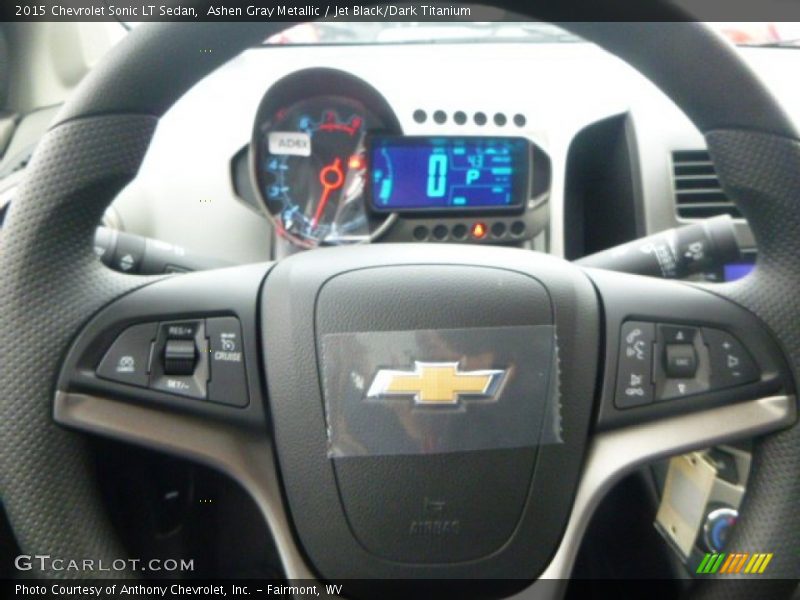 Ashen Gray Metallic / Jet Black/Dark Titanium 2015 Chevrolet Sonic LT Sedan