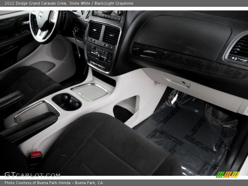 Stone White / Black/Light Graystone 2012 Dodge Grand Caravan Crew