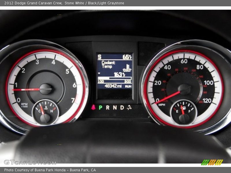Stone White / Black/Light Graystone 2012 Dodge Grand Caravan Crew