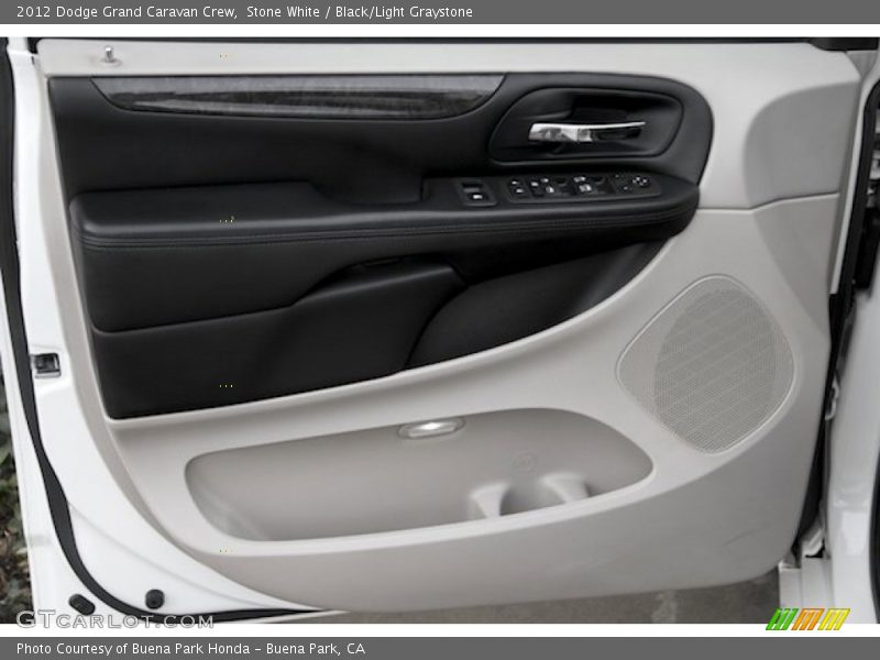 Stone White / Black/Light Graystone 2012 Dodge Grand Caravan Crew