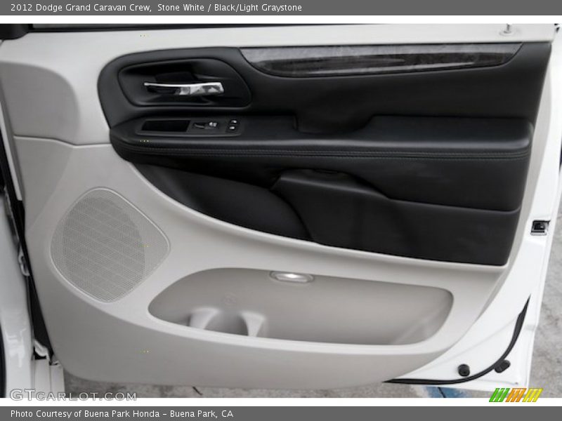 Stone White / Black/Light Graystone 2012 Dodge Grand Caravan Crew