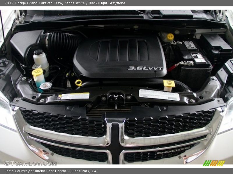 Stone White / Black/Light Graystone 2012 Dodge Grand Caravan Crew