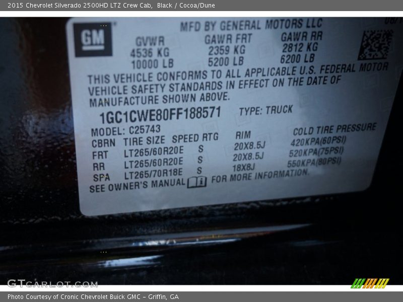 Black / Cocoa/Dune 2015 Chevrolet Silverado 2500HD LTZ Crew Cab