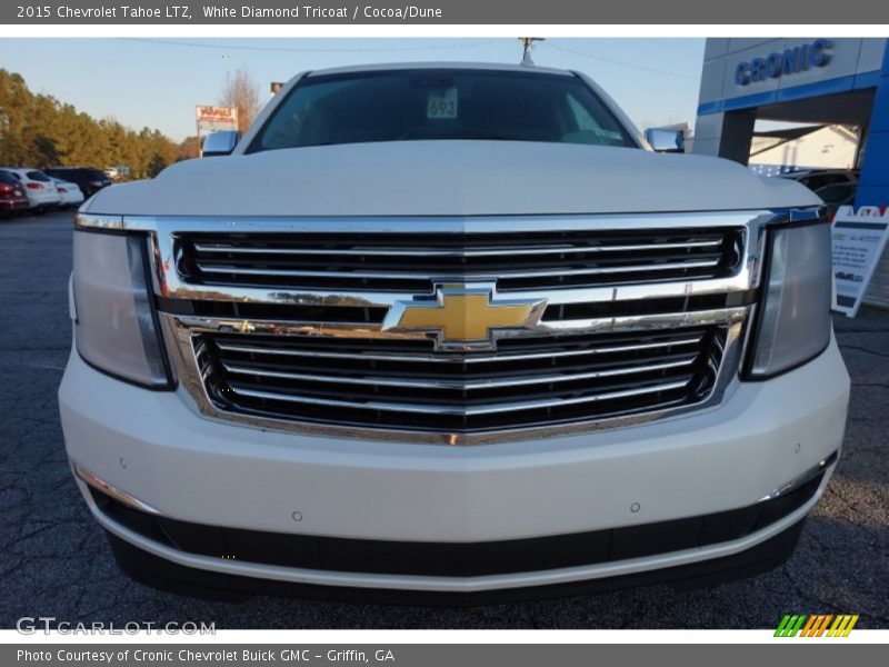White Diamond Tricoat / Cocoa/Dune 2015 Chevrolet Tahoe LTZ