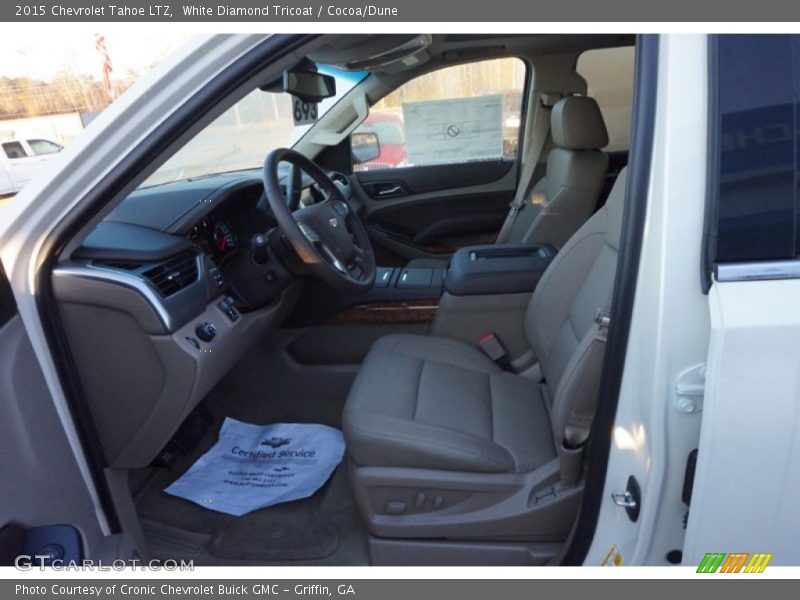 White Diamond Tricoat / Cocoa/Dune 2015 Chevrolet Tahoe LTZ