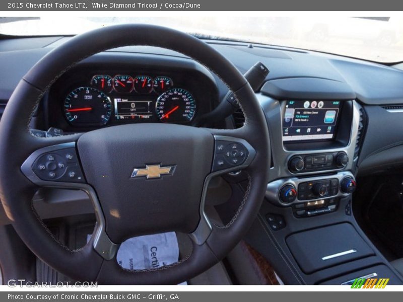 White Diamond Tricoat / Cocoa/Dune 2015 Chevrolet Tahoe LTZ