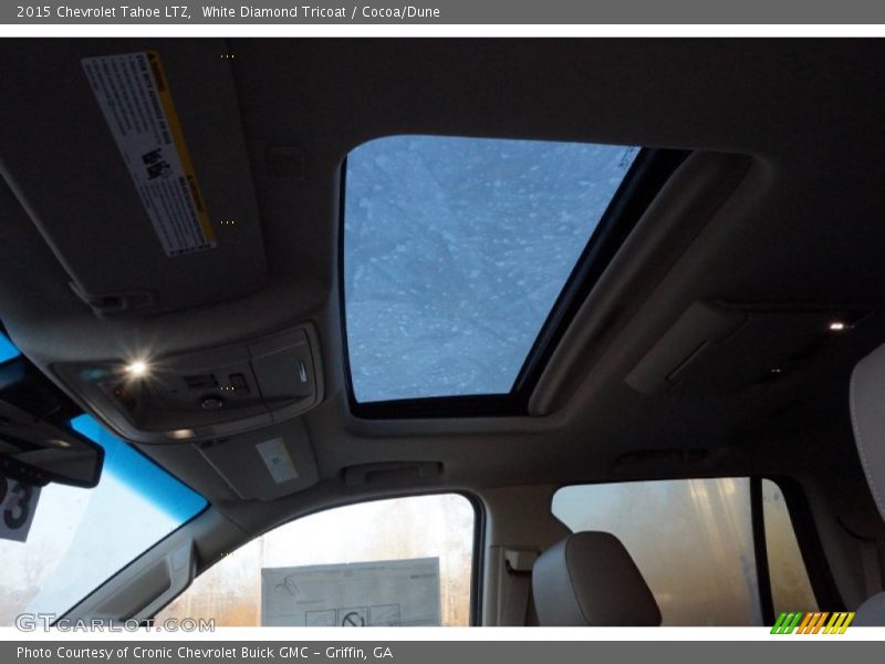 White Diamond Tricoat / Cocoa/Dune 2015 Chevrolet Tahoe LTZ