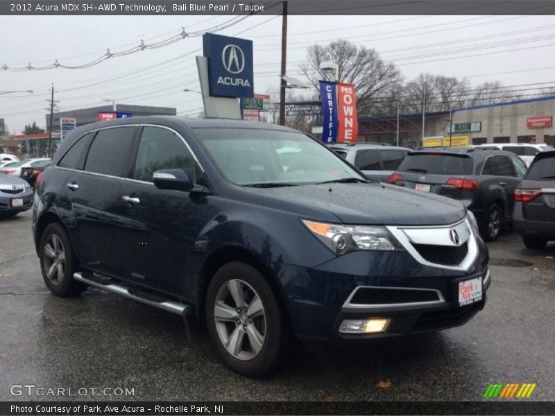 Bali Blue Pearl / Taupe 2012 Acura MDX SH-AWD Technology
