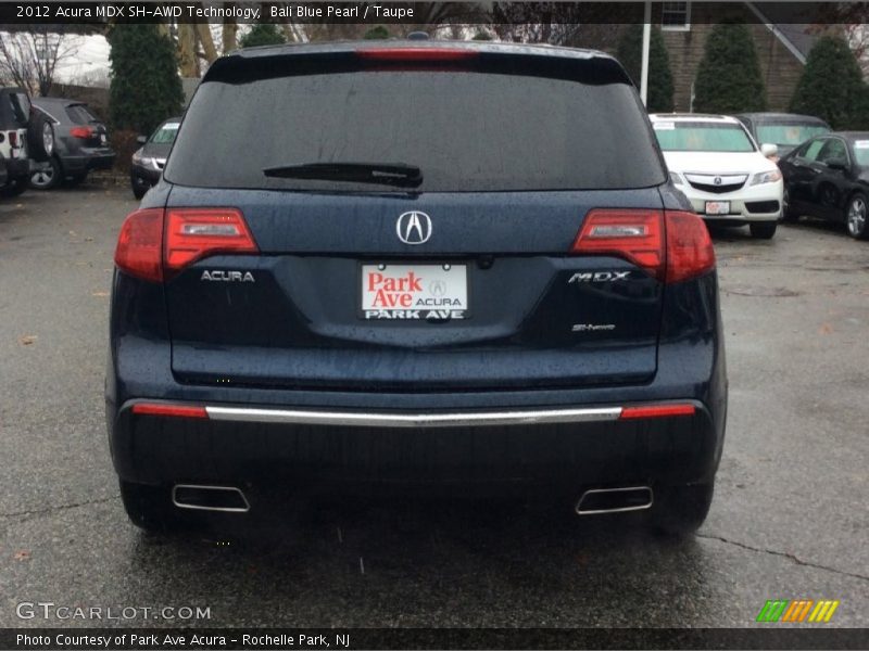 Bali Blue Pearl / Taupe 2012 Acura MDX SH-AWD Technology