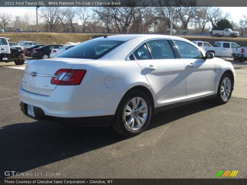 White Platinum Tri-Coat / Charcoal Black 2012 Ford Taurus SEL