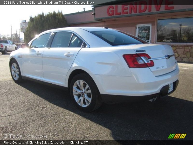 White Platinum Tri-Coat / Charcoal Black 2012 Ford Taurus SEL