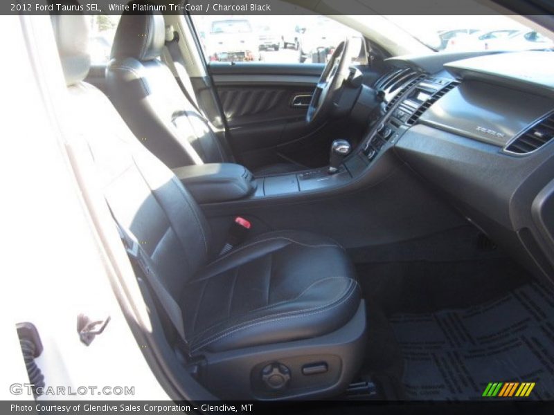 White Platinum Tri-Coat / Charcoal Black 2012 Ford Taurus SEL