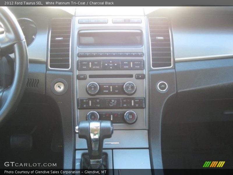 White Platinum Tri-Coat / Charcoal Black 2012 Ford Taurus SEL