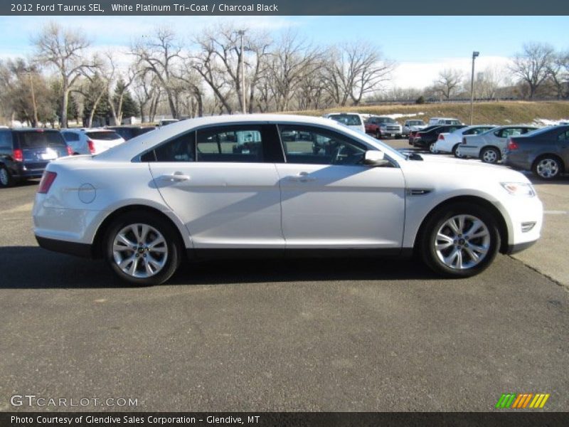 White Platinum Tri-Coat / Charcoal Black 2012 Ford Taurus SEL