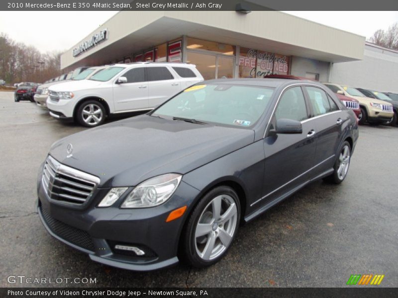 Steel Grey Metallic / Ash Gray 2010 Mercedes-Benz E 350 4Matic Sedan