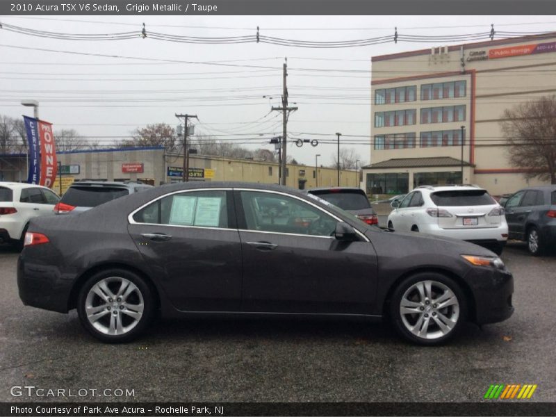 Grigio Metallic / Taupe 2010 Acura TSX V6 Sedan