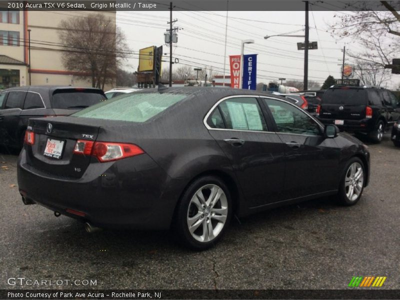 Grigio Metallic / Taupe 2010 Acura TSX V6 Sedan