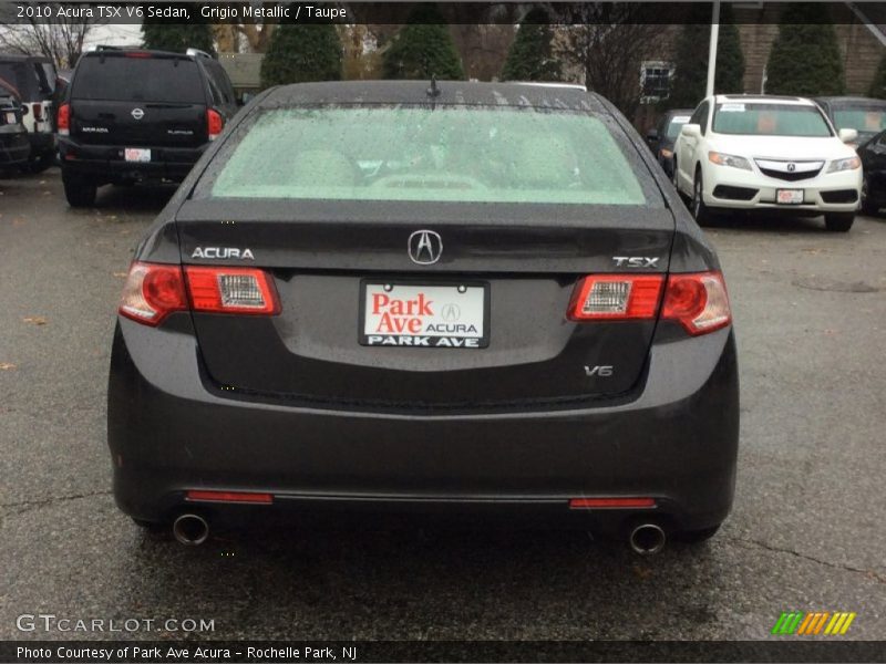 Grigio Metallic / Taupe 2010 Acura TSX V6 Sedan