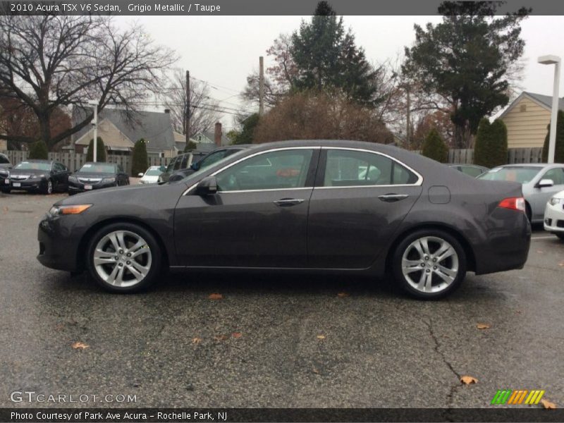Grigio Metallic / Taupe 2010 Acura TSX V6 Sedan