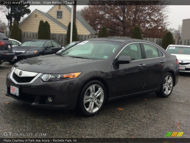 Grigio Metallic / Taupe 2010 Acura TSX V6 Sedan