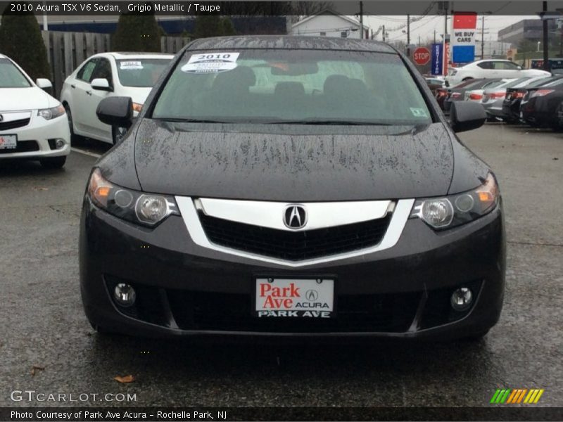 Grigio Metallic / Taupe 2010 Acura TSX V6 Sedan