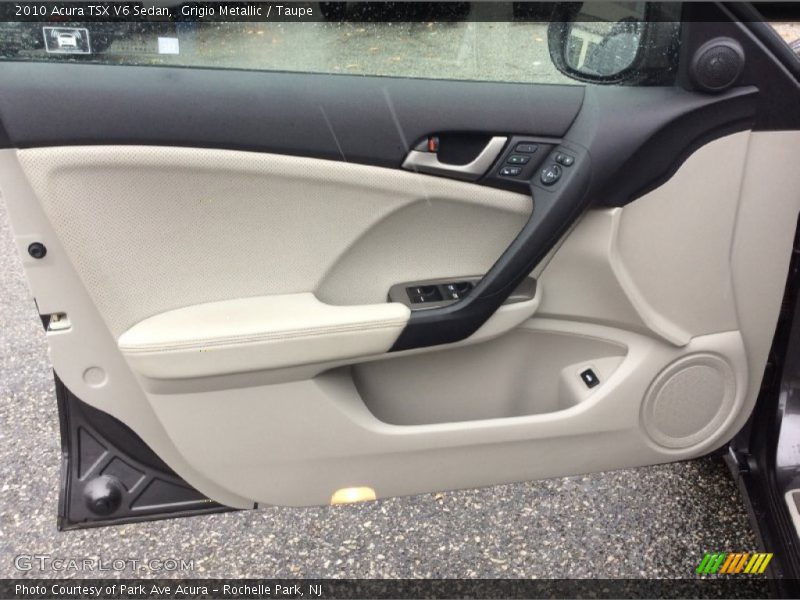 Grigio Metallic / Taupe 2010 Acura TSX V6 Sedan