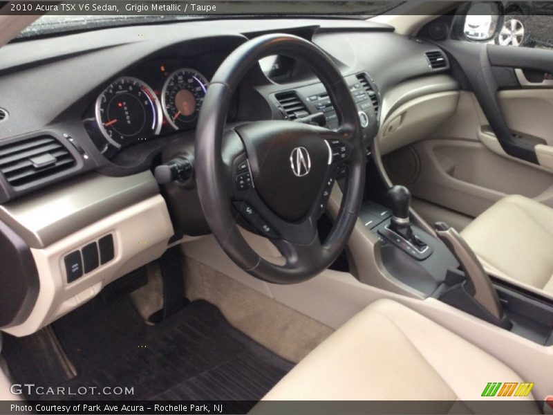 Grigio Metallic / Taupe 2010 Acura TSX V6 Sedan