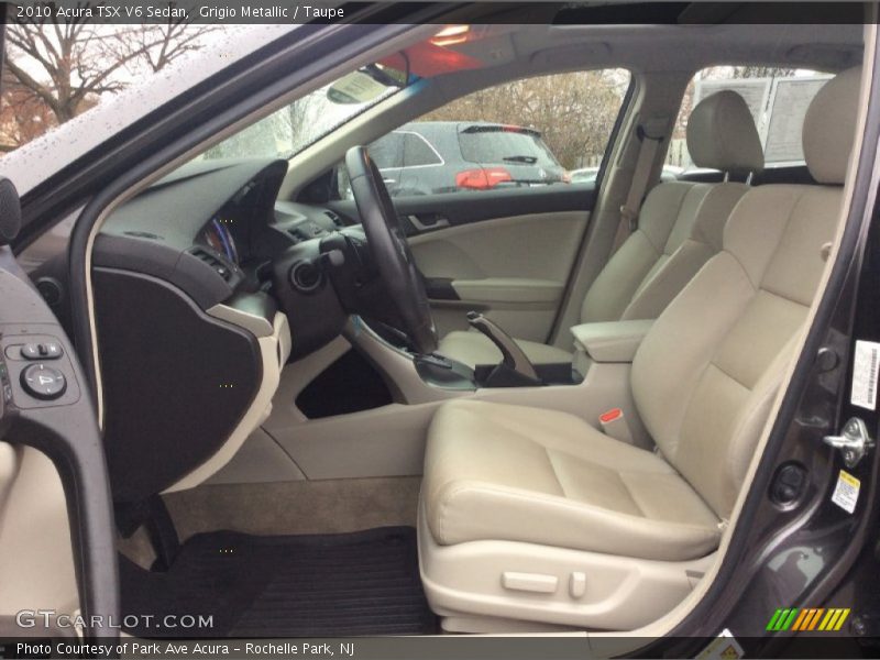 Grigio Metallic / Taupe 2010 Acura TSX V6 Sedan