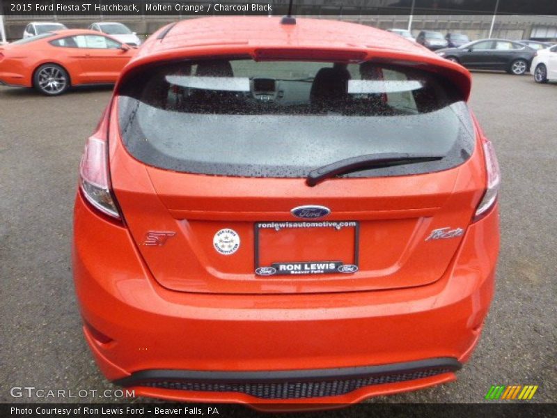 Molten Orange / Charcoal Black 2015 Ford Fiesta ST Hatchback