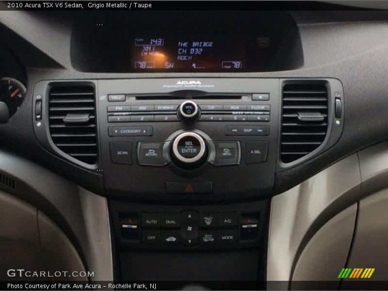 Grigio Metallic / Taupe 2010 Acura TSX V6 Sedan
