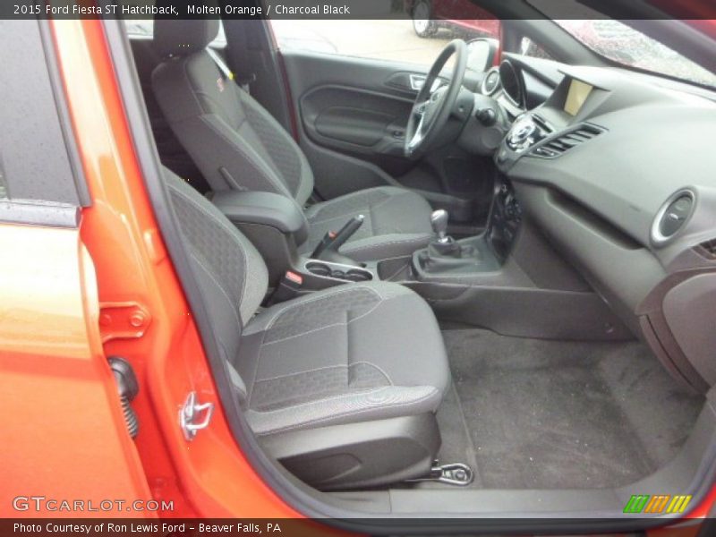 Molten Orange / Charcoal Black 2015 Ford Fiesta ST Hatchback