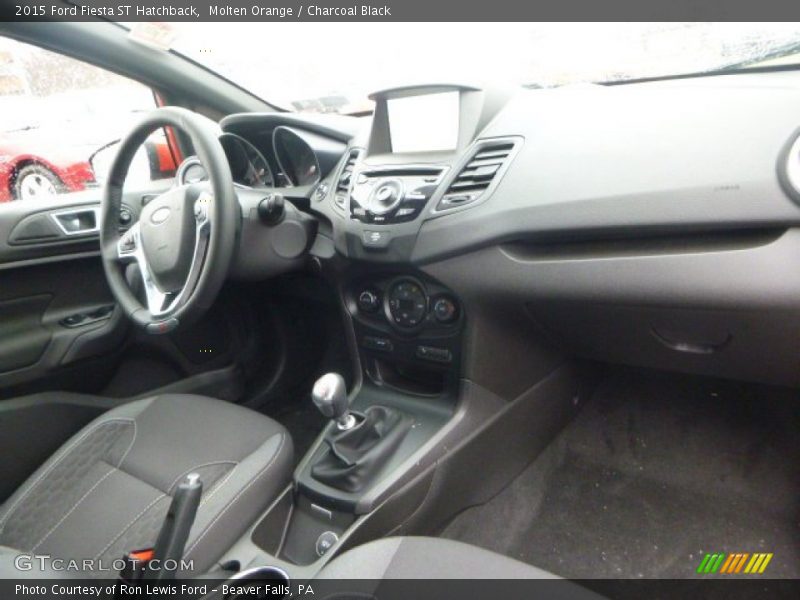 Molten Orange / Charcoal Black 2015 Ford Fiesta ST Hatchback
