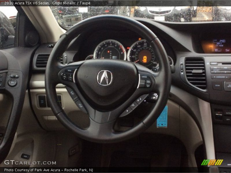 Grigio Metallic / Taupe 2010 Acura TSX V6 Sedan
