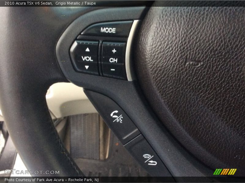 Grigio Metallic / Taupe 2010 Acura TSX V6 Sedan