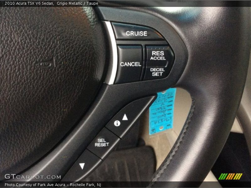 Grigio Metallic / Taupe 2010 Acura TSX V6 Sedan
