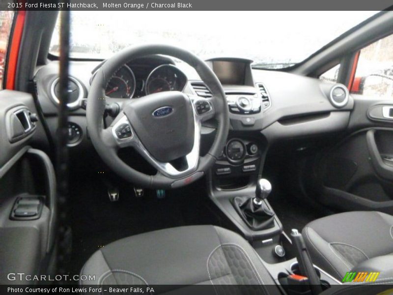 Molten Orange / Charcoal Black 2015 Ford Fiesta ST Hatchback