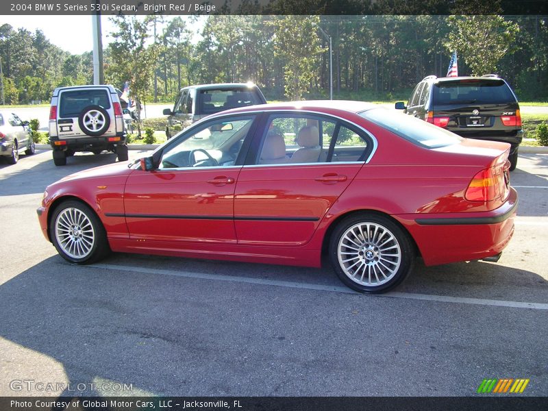 Bright Red / Beige 2004 BMW 5 Series 530i Sedan
