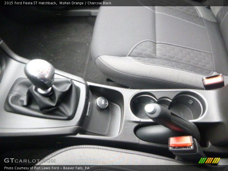 Molten Orange / Charcoal Black 2015 Ford Fiesta ST Hatchback