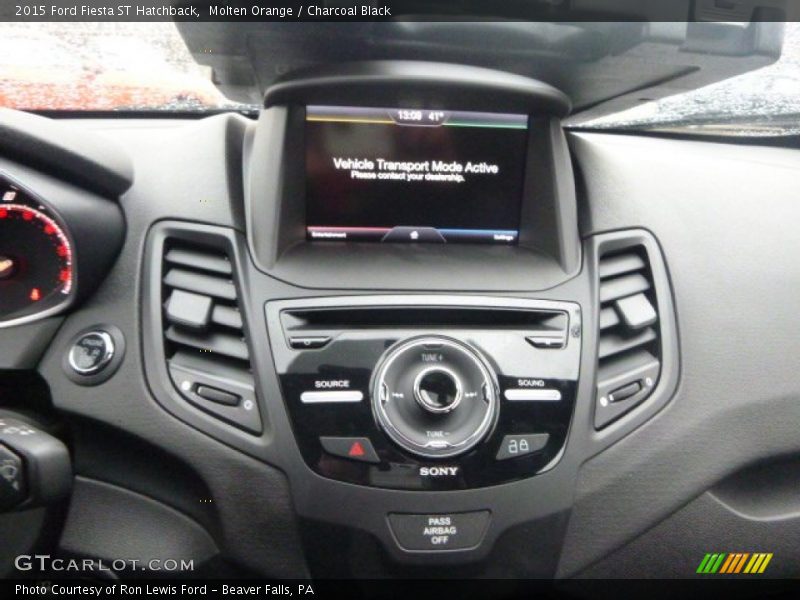 Molten Orange / Charcoal Black 2015 Ford Fiesta ST Hatchback