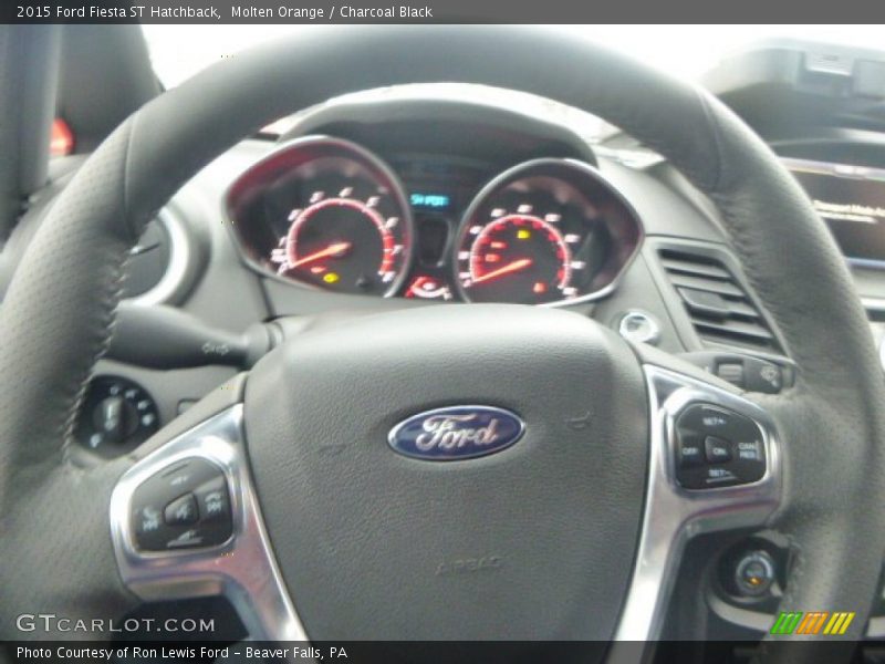 Molten Orange / Charcoal Black 2015 Ford Fiesta ST Hatchback