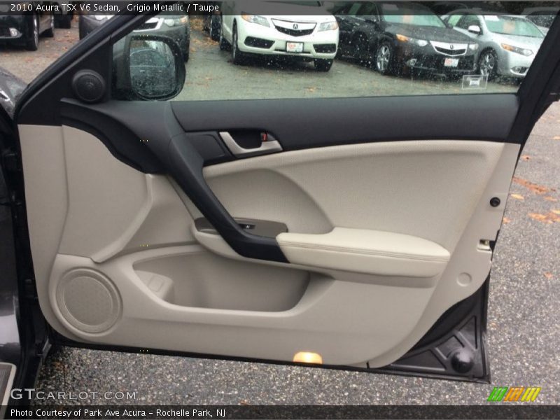 Grigio Metallic / Taupe 2010 Acura TSX V6 Sedan
