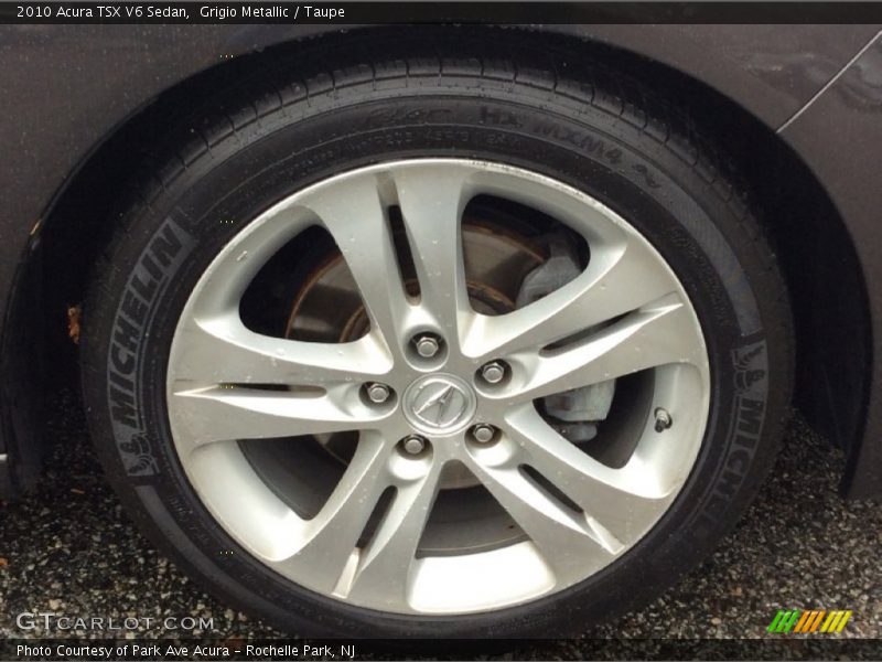 Grigio Metallic / Taupe 2010 Acura TSX V6 Sedan