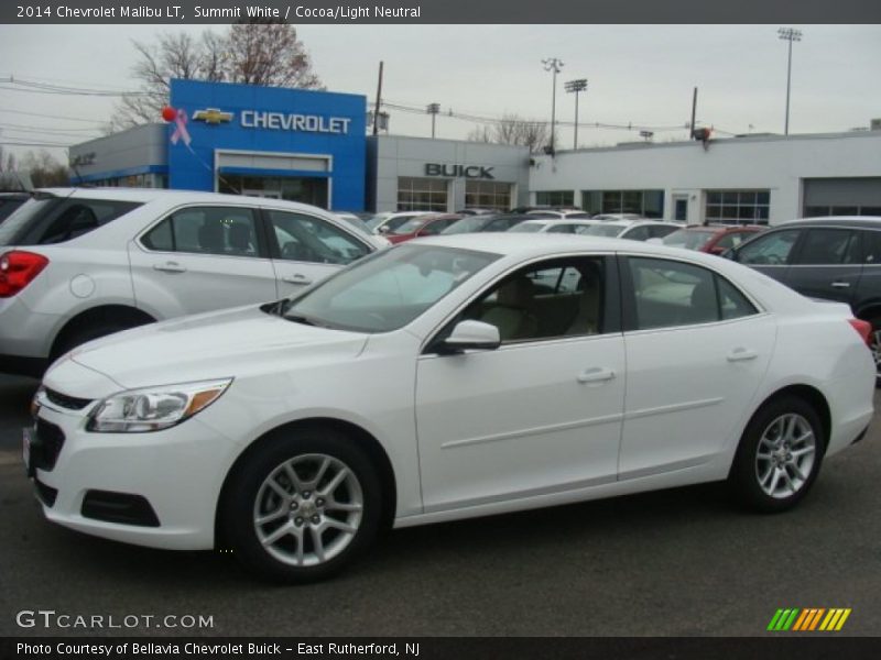 Summit White / Cocoa/Light Neutral 2014 Chevrolet Malibu LT