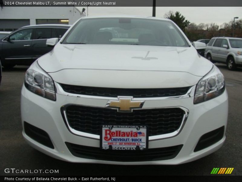 Summit White / Cocoa/Light Neutral 2014 Chevrolet Malibu LT