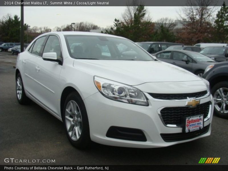 Summit White / Cocoa/Light Neutral 2014 Chevrolet Malibu LT