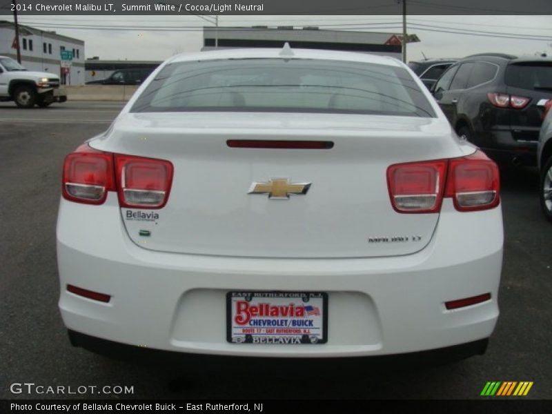 Summit White / Cocoa/Light Neutral 2014 Chevrolet Malibu LT